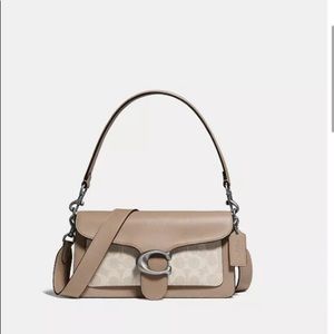 Coach Tabby 26 Signature Taupe/Silver Shoulder Bag